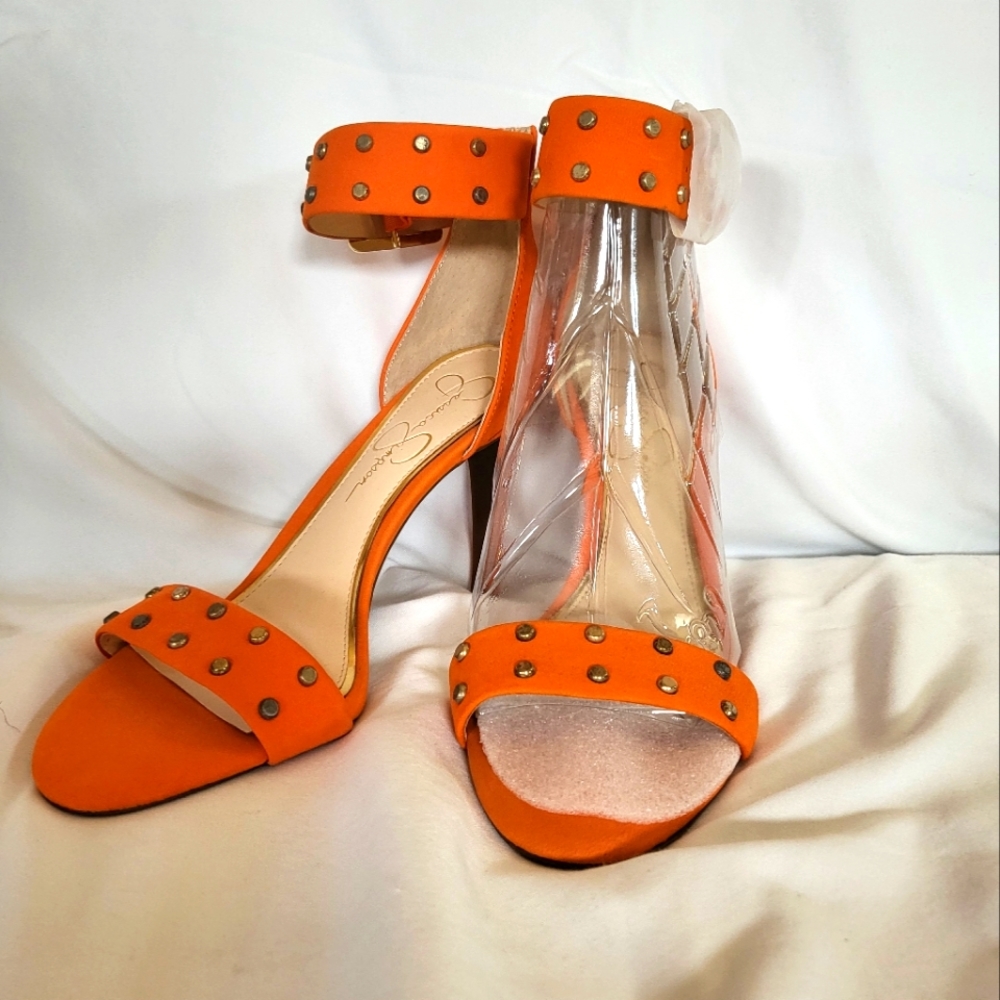 Orange Jessica Simpson heels